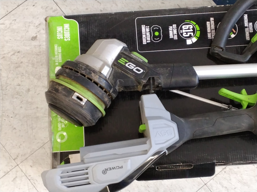 EGO POWER COMBO KIT 15" CORDLESS TRIMMER AND BLOWER COMBO KIT USED ACCEPTABLE CONDITION TESTED SEE VIDEO