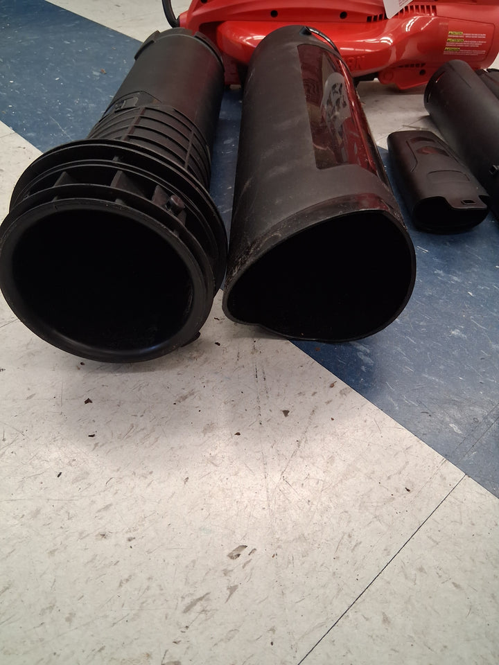 USED LIKE NEW TESTED SEE VIDEO  CRAFTSMAN 3-in-1 Leaf Blower, Vacuum and Mulcher, Backpack Blower Up to 260 MPH, 12 Amp, Corded Electric Leaf Collector (CMEBL7000) Retail $99.98