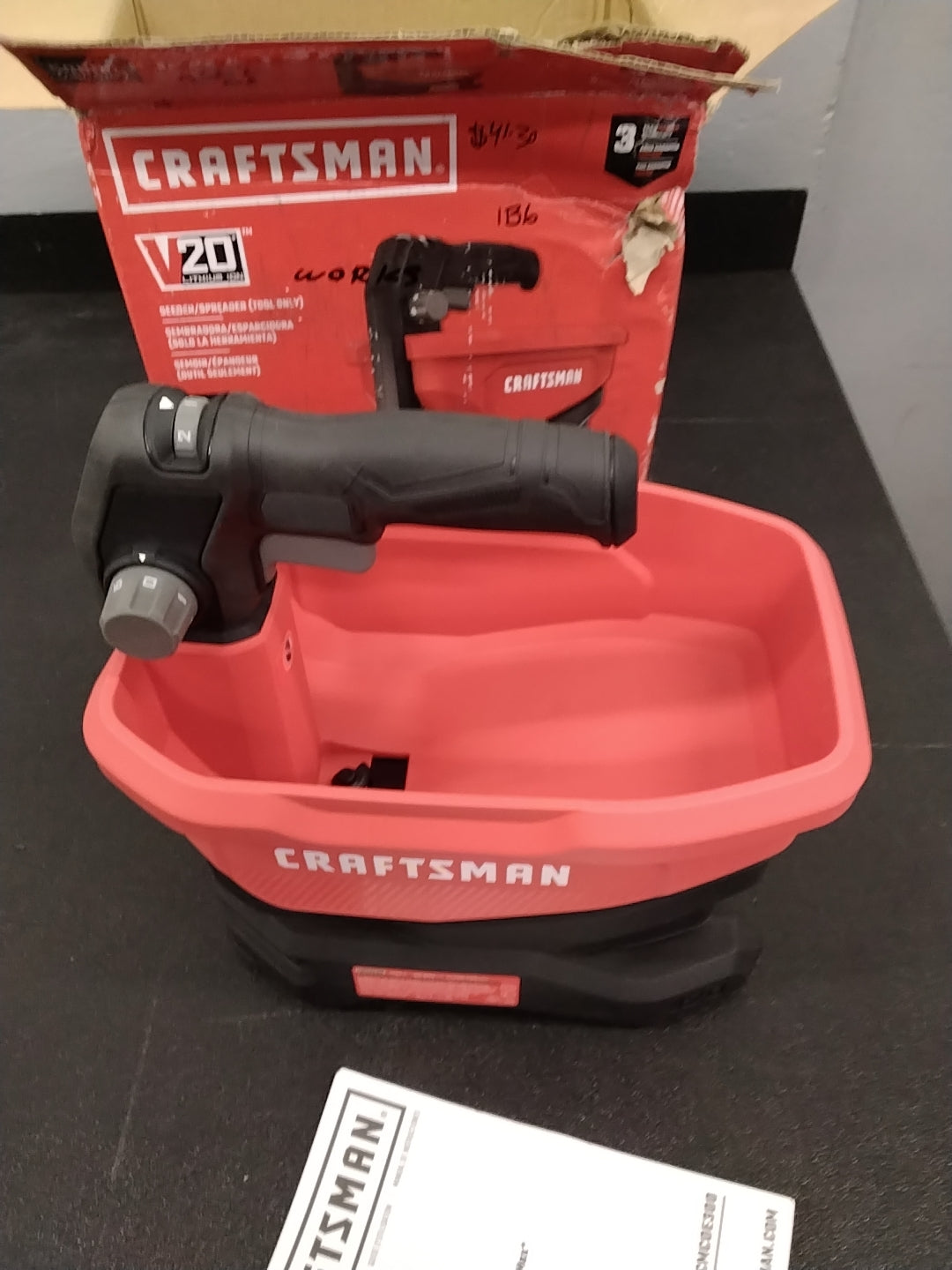 NEW UNUSED TESTED SEE VIDEO CM V20 SEEDER SPREADER BARE TOOL ONLY
