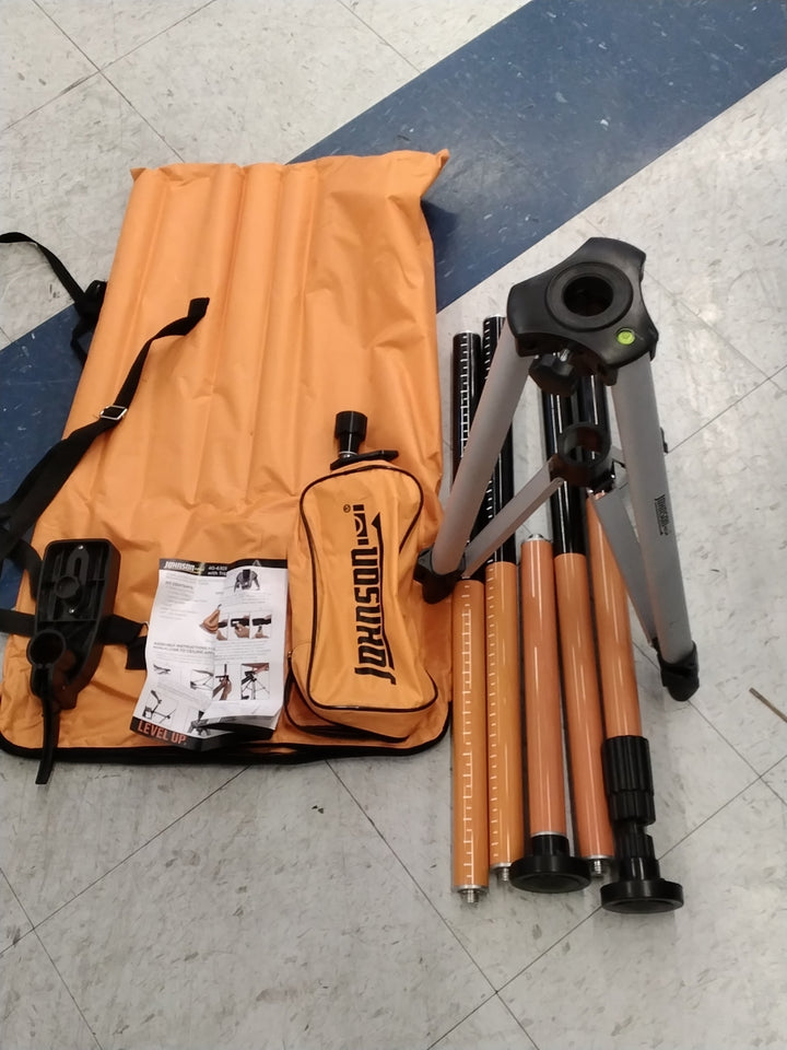 USED LIKE NEW Johnson 40-6301 All-in-One Laser Mounting Pole with Tripod