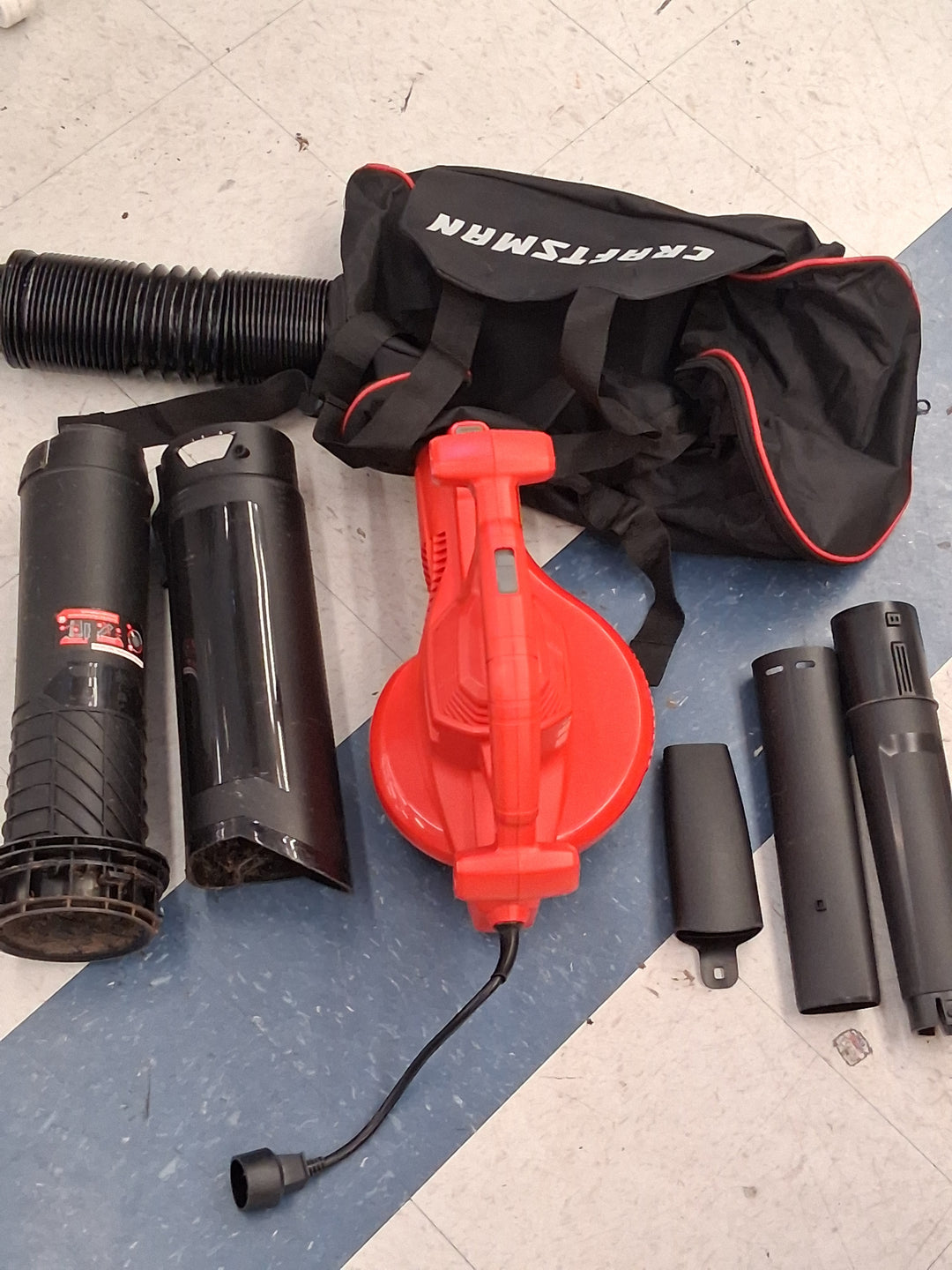 USED TESTED SEE VIDEO CM 450CFM 3IN1 Leaf BLOWERand vacuum 12A CORDED