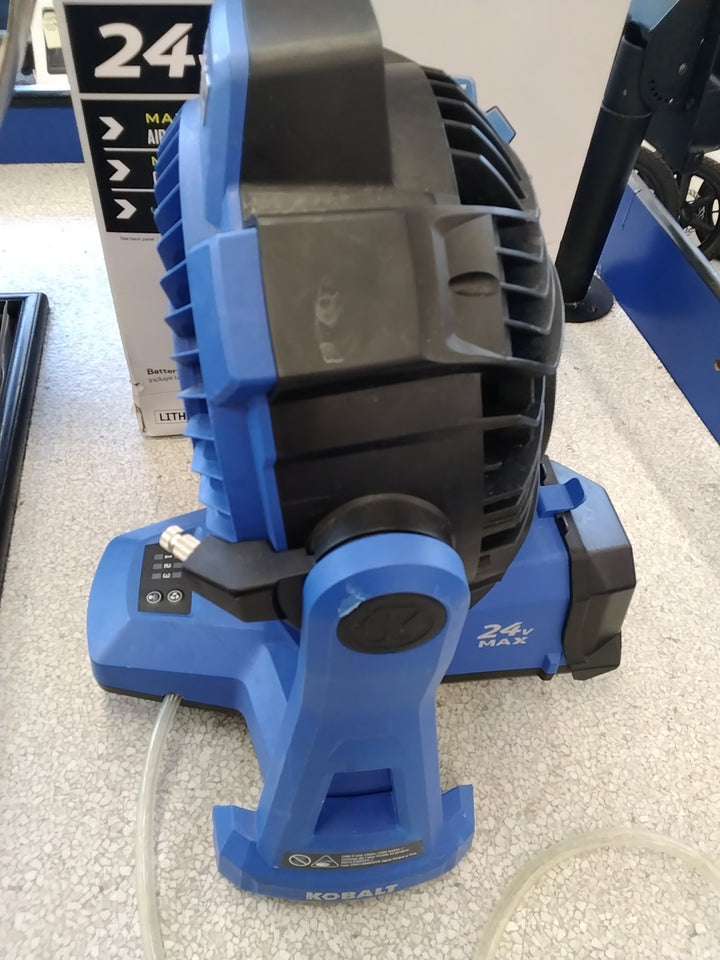 TESTED SEE VEDEO USED LIKE NEW CONDITION 24V 7IN MISTING FAN 2AH KIT (NO CHARGER NO BATTERY)