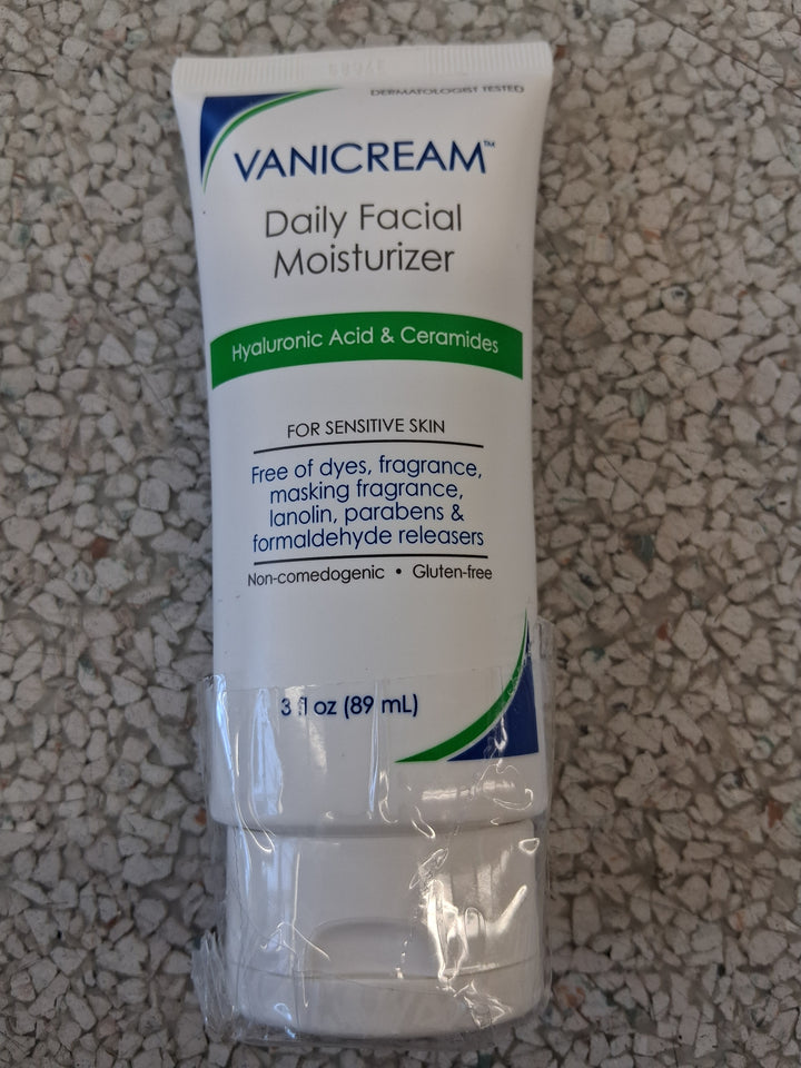Vanicream Daily Facial Moisturizer With Ceramides and Hyaluronic Acid - Formulated Without Common Irritants for Those with Sensitive Skin, 3 fl oz Retail $13.97