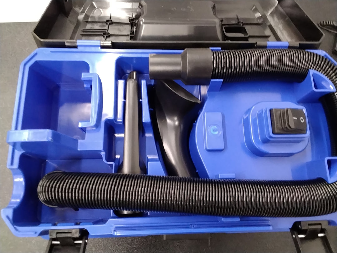 USED OK CONDITION HAS DAMAGE TESTED SEE VIDEO Kobalt 24V MAX Cordless Wet/Dry Vacuum - 3-Gal Capacity, 38-in Water Lift, 50 CFM Air Volume Retail $99.00