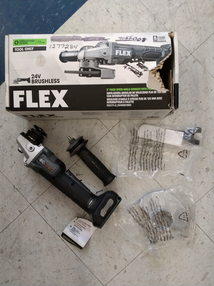 FLEX 5" Fixed Speed Angle Grinder with Paddle Switch - Bare Tool FX3171-Z USED LIKE NEW CONDITION UNTESTED
