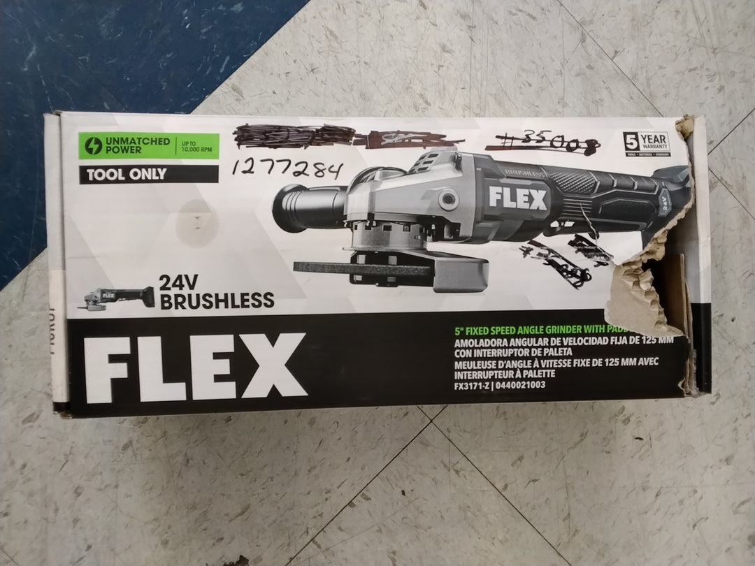 FLEX 5" Fixed Speed Angle Grinder with Paddle Switch - Bare Tool FX3171-Z USED LIKE NEW CONDITION UNTESTED