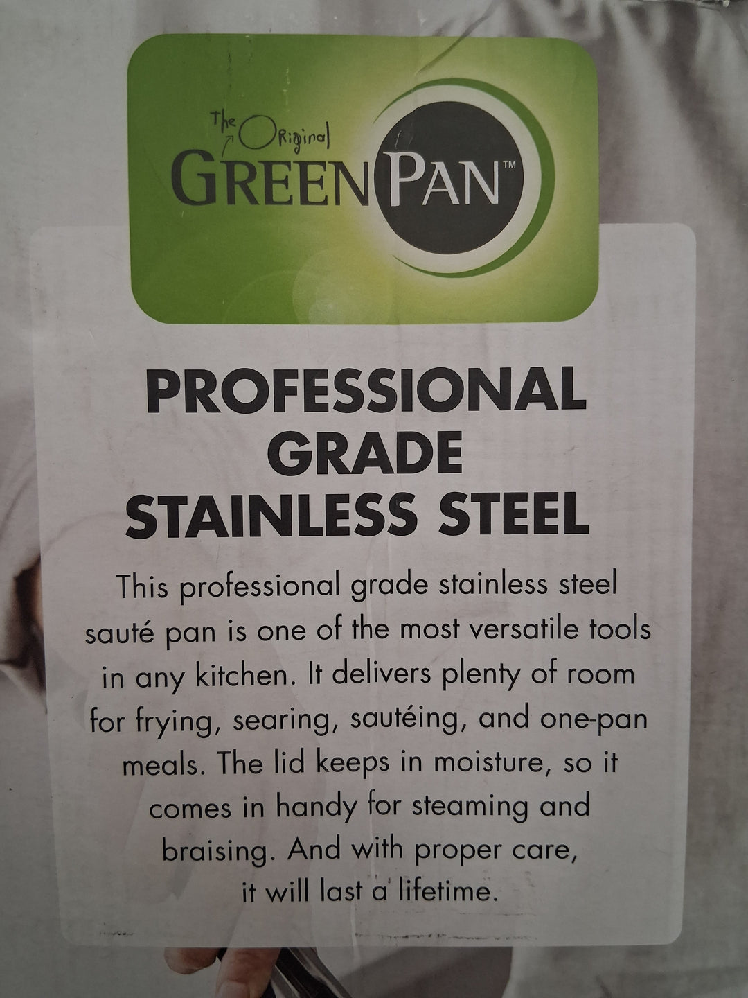 GreenPan Superior 5 Quart Stainless Steel SautÃƒÂ© Pan