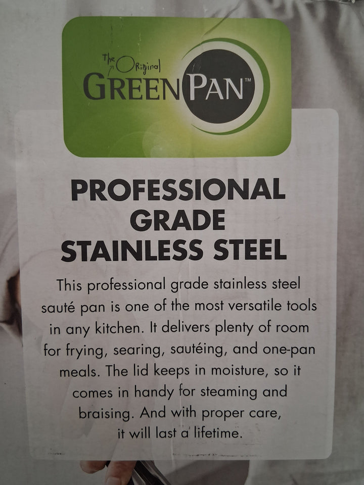 GreenPan Superior 5 Quart Stainless Steel SautÃƒÂ© Pan