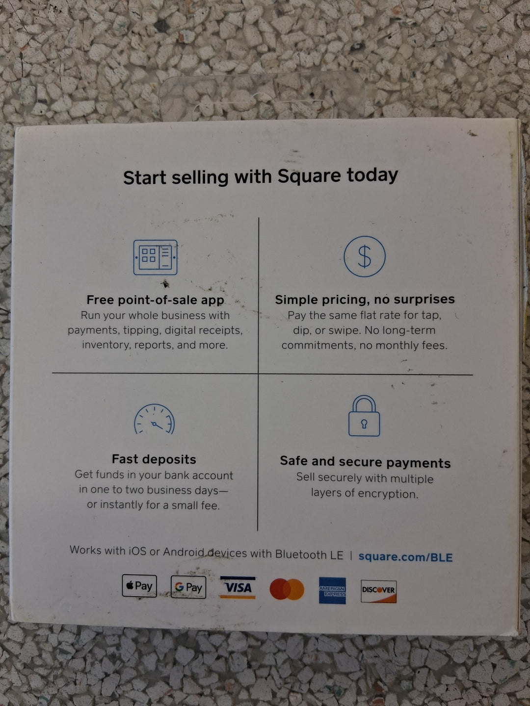 Square Reader for contactless and chip Retail $49.00