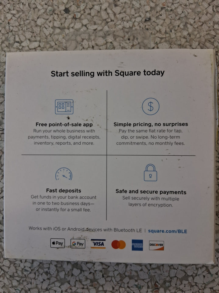 Square Reader for contactless and chip Retail $49.00