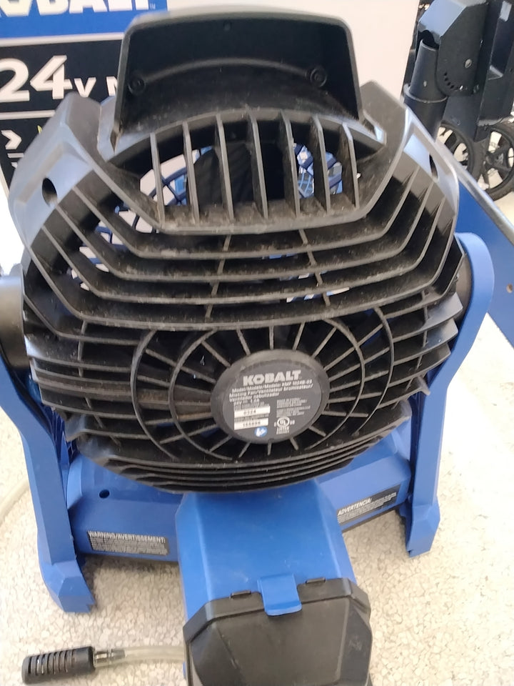 TESTED SEE VEDEO USED LIKE NEW CONDITION 24V 7IN MISTING FAN 2AH KIT (NO CHARGER NO BATTERY)