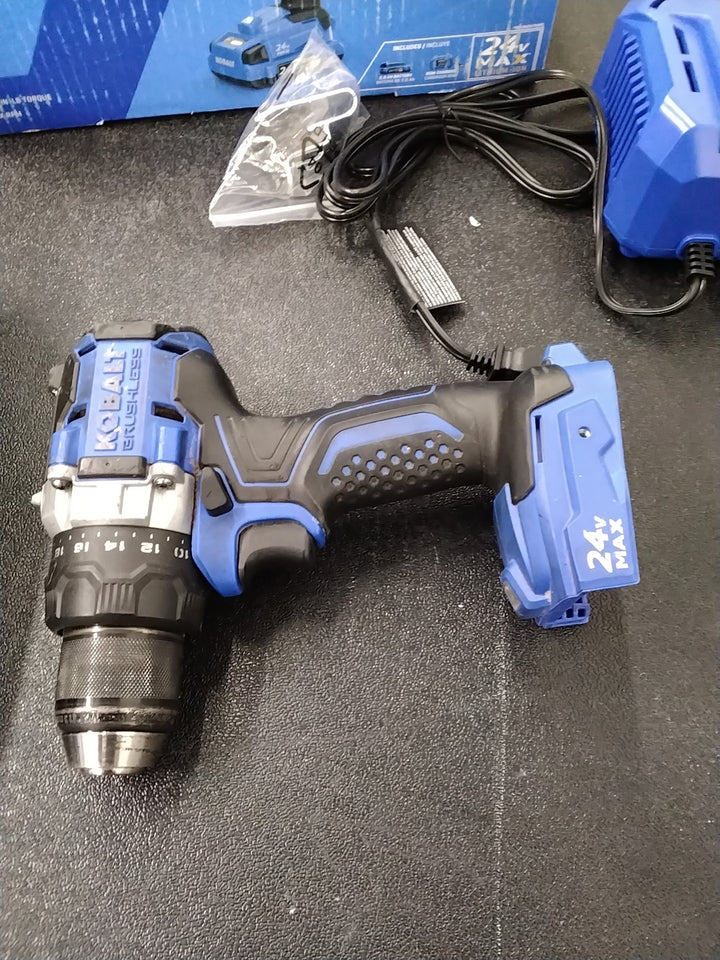 USED OK CONDITION TESTED SEE VIDEO HAS CHARGER NO BATTERY KOBALT 24V DRILL/DRIVER KIT
