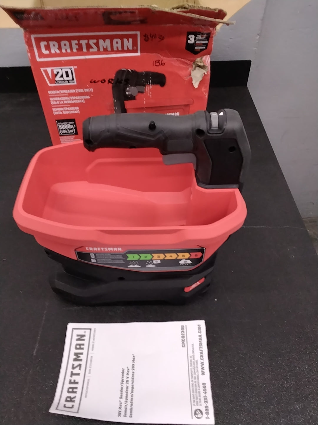NEW UNUSED TESTED SEE VIDEO CM V20 SEEDER SPREADER BARE TOOL ONLY
