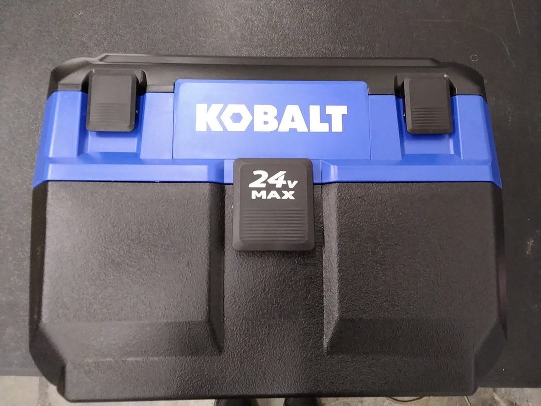 USED LIKE NEW TESTED SEE VIDEO Kobalt 24V MAX Cordless Wet/Dry Vacuum - 3-Gal Capacity, 38-in Water Lift, 50 CFM Air Volume Retail $99.00